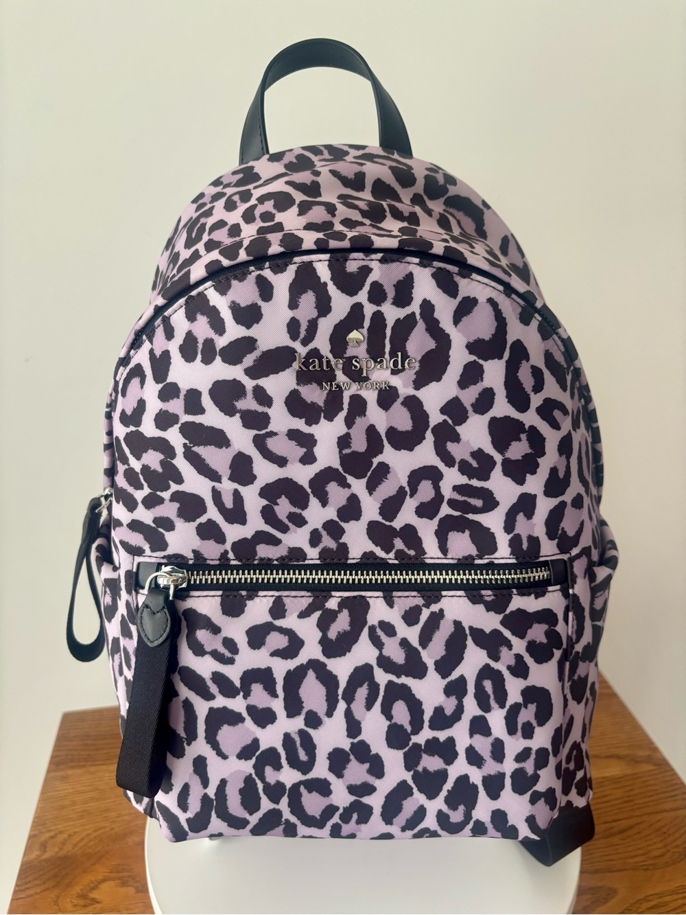 Kate Spade Chelsea Spotted Leopard Medium Backpack Violet Mist NWT